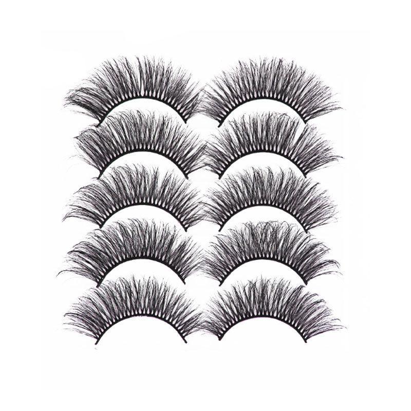 5 Pairs 3D Thick Mink Fake False Eyelashes Natural Long Wispy Makeup Lashes Au