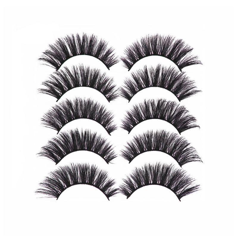 5 Pairs 3D Thick Mink Fake False Eyelashes Natural Long Wispy Makeup Lashes Au