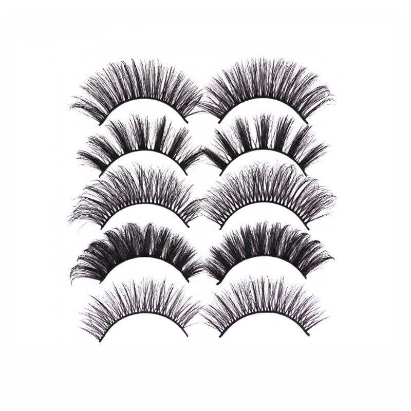 5 Pairs 3D Thick Mink Fake False Eyelashes Natural Long Wispy Makeup Lashes Au