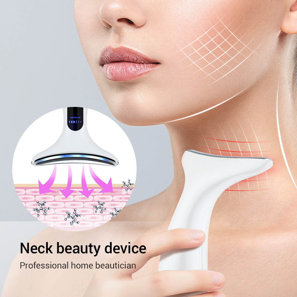 4-in-1 LED Neck & Face Lifting Device – EMS Microcurrent, Heat Therapy & Anti-Wrinkle Massager
