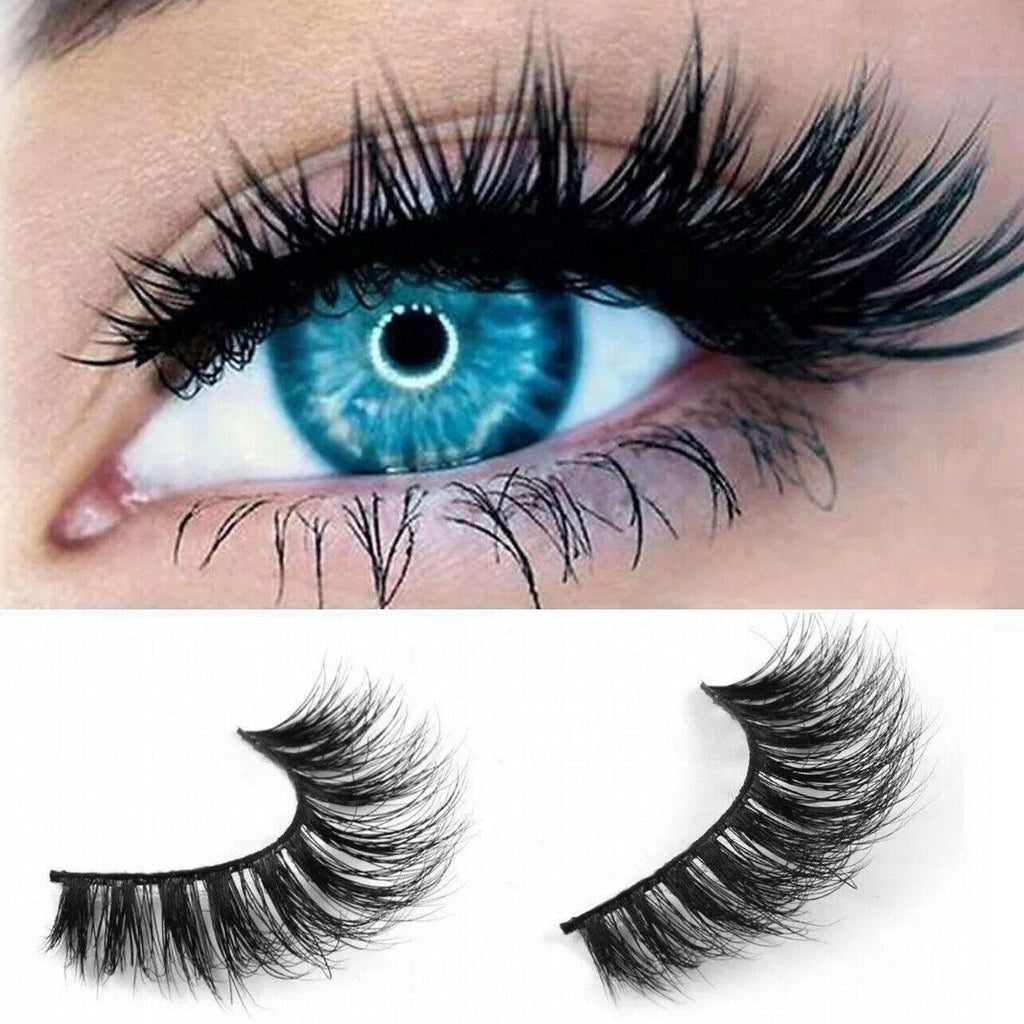 5 Pairs 3D Thick Mink Fake False Eyelashes Natural Long Wispy Makeup Lashes Au